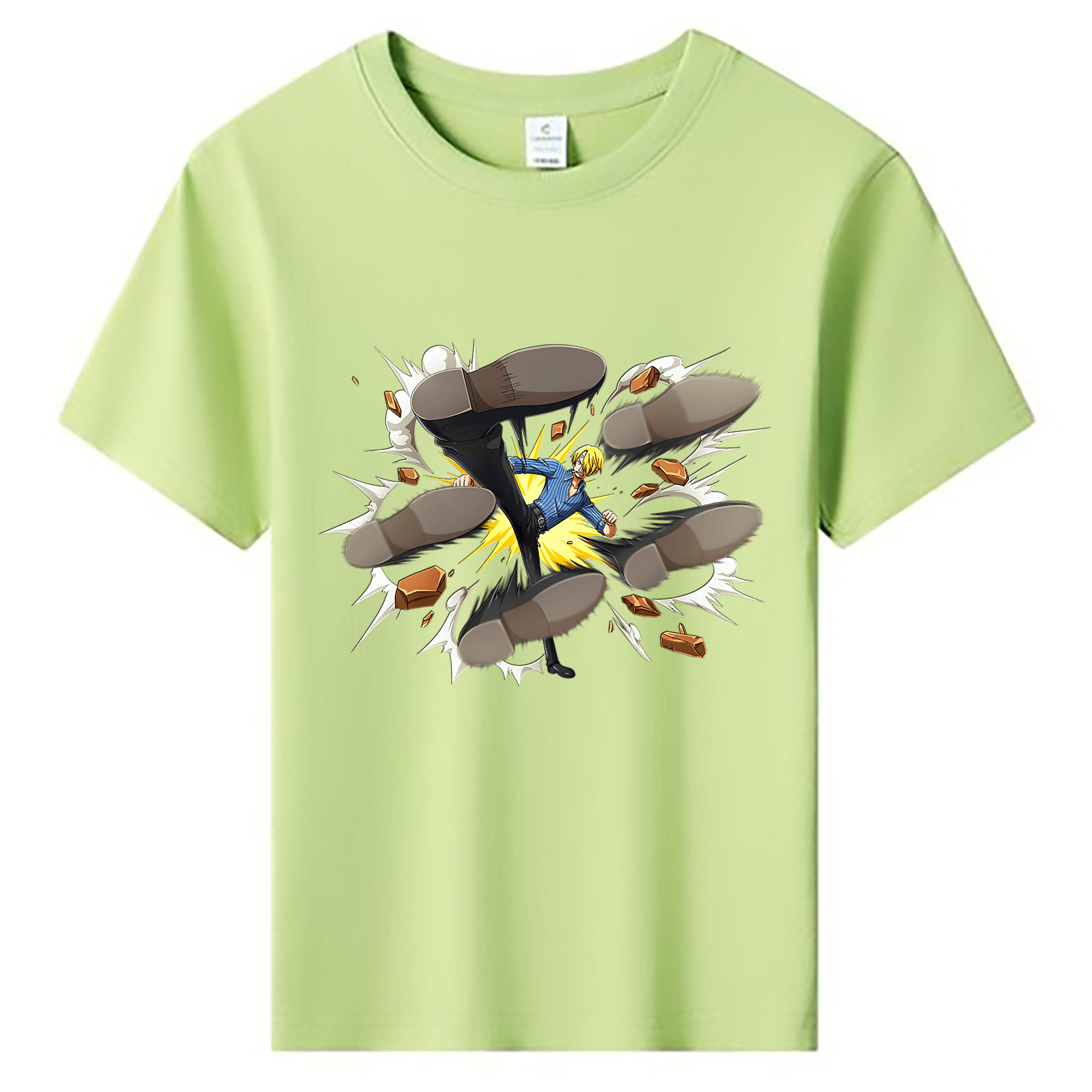 （画像用） ワンピース サンジ ONE PIECE Sanji 綿100％キッズTシャツ（フロントプリント）